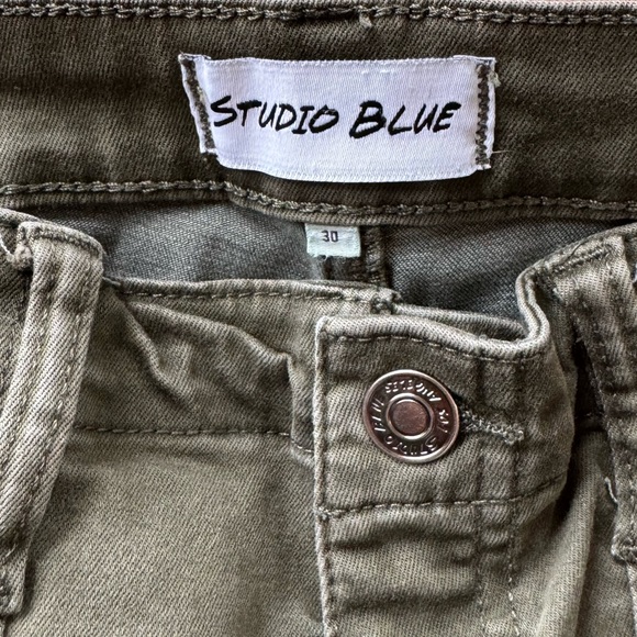 Studio Blue size 30 olive green slacks - Picture 2 of 2